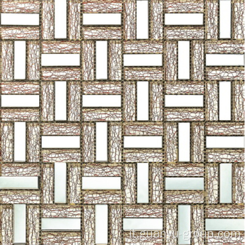 Alluminio Mix Net Patterns Mosaico di vetro